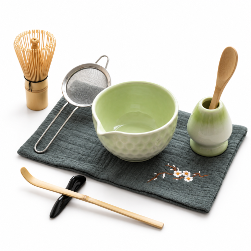 Matcha set 4Barista (light green) – ein Set aus Keramik zur Zubereitung von Matcha-Tee 