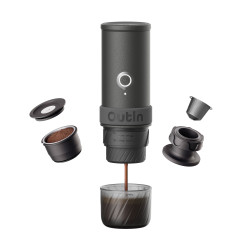 Outin Mino (Space grey) - Reise-Kaffeemaschine